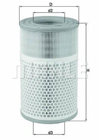 Filtro de ar LX2079 MAHLE
