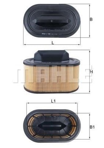 Filtro de ar LX2966 MAHLE