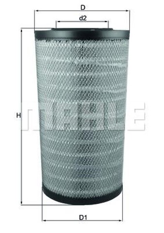 Filtro de ar LX3753 MAHLE