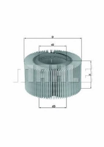 Filtro de ar LX578 MAHLE