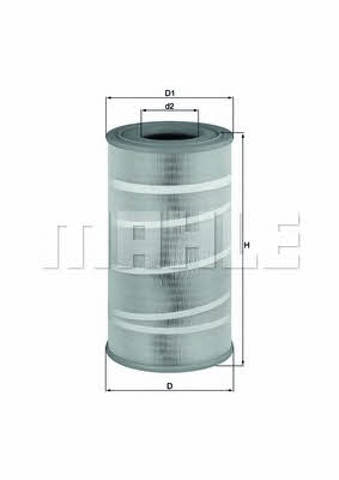 Filtro de ar LX72107 MAHLE