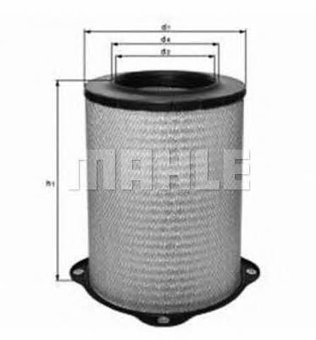 Filtro de ar LX832 MAHLE
