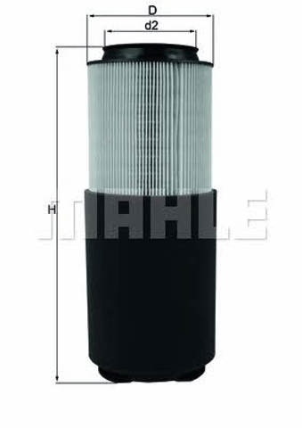 Filtro de ar LX976 MAHLE