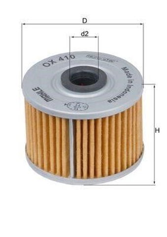 Filtro de óleo OX410 MAHLE