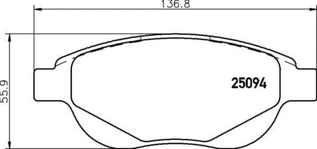 Sapatas do freio dianteiras de disco P61137 BREMBO