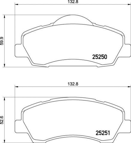 Sapatas do freio dianteiras de disco P61138 BREMBO