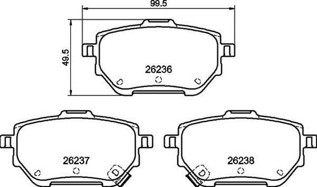 Sapatas do freio traseiras de disco P83182 BREMBO