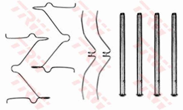 Kit de molas de fixação de sapatas de disco dianteiras PFK286 TRW