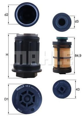 Filtro ad blue UX3KIT MAHLE