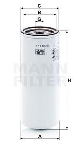 Filtro de óleo W1110250 MANN