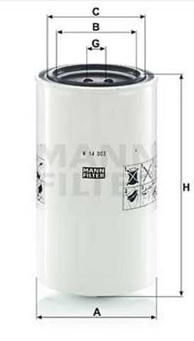 Filtro do sistema hidráulico W14003 MANN