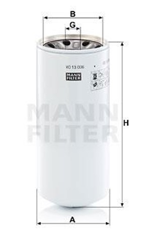 Filtro do sistema hidráulico WD13006X MANN
