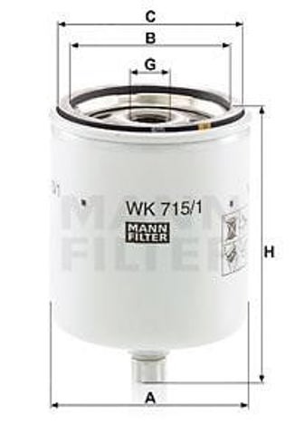 Filtro de combustível WK7151X MANN
