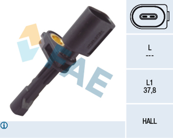 Sensor ABS traseiro 78106 FAE
