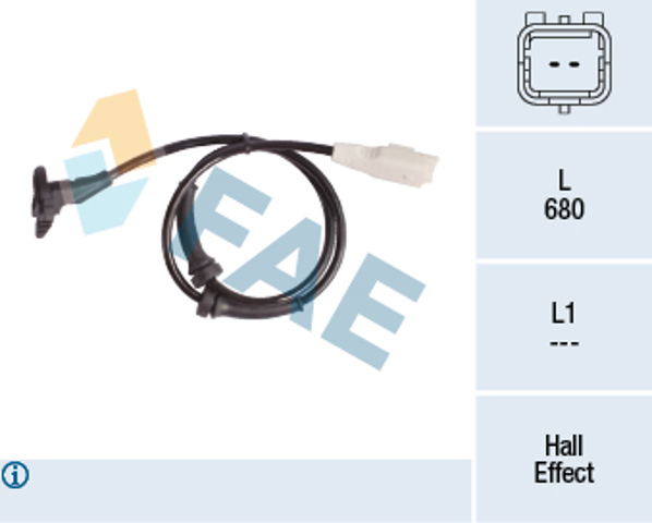 Sensor dianteiro de ABS 78181 FAE