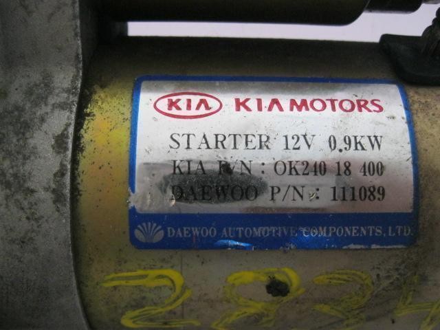 Motor de arranco 0K24018400 HYUNDAI