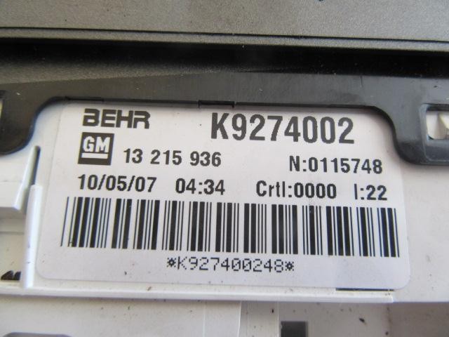Unidade de controlo dos modos de aquecimento/condicionamento para Opel Meriva