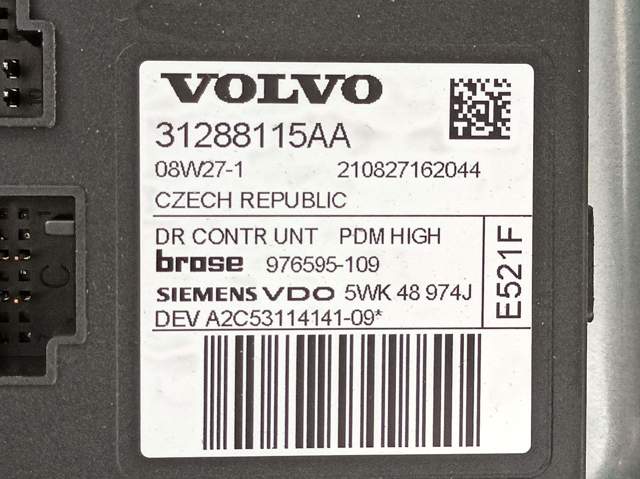 Mecanismo de acionamento de vidro da porta dianteira direita Volvo C30 M ao melhor preço
