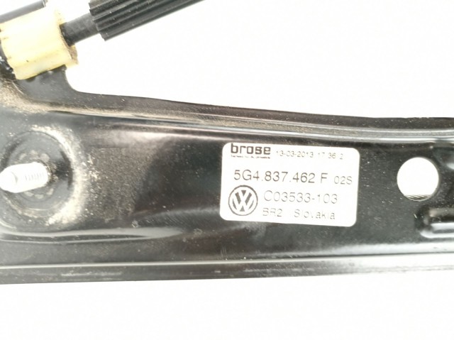Mecanismo de acionamento de vidro da porta dianteira direita 5G4837462F VAG