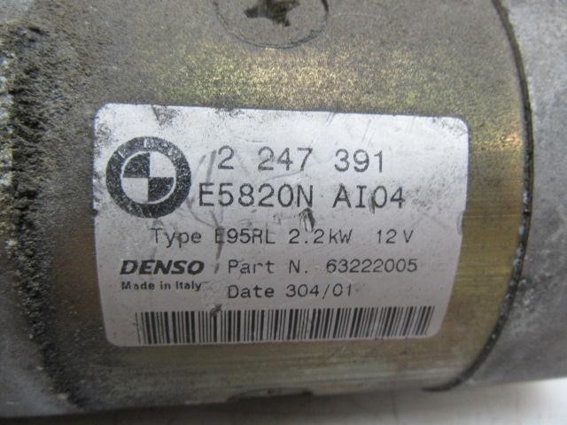 Motor de arranco 63222005 BMW