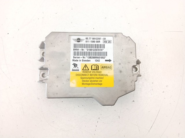 Módulo processador de controlo da bolsa de ar (Centralina eletrônica AIRBAG) 65779812297 BMW