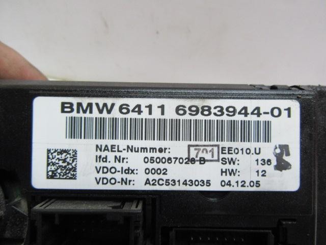 Unidade de controlo dos modos de aquecimento/condicionamento 6983944 BMW