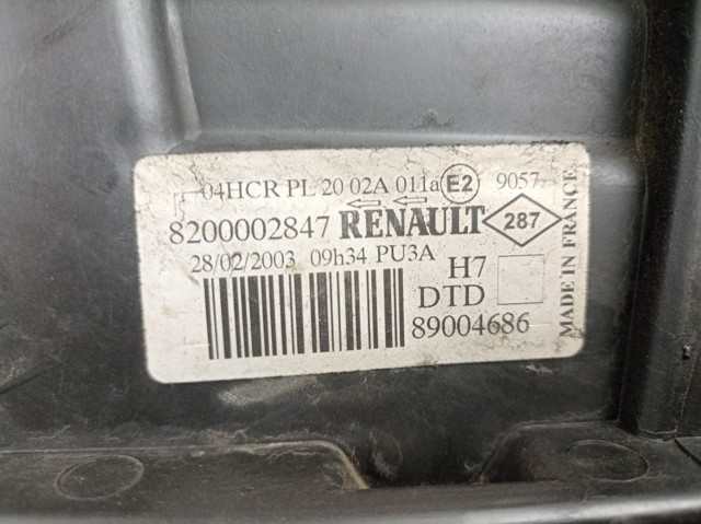 Luz direita 8200002847 RENAULT