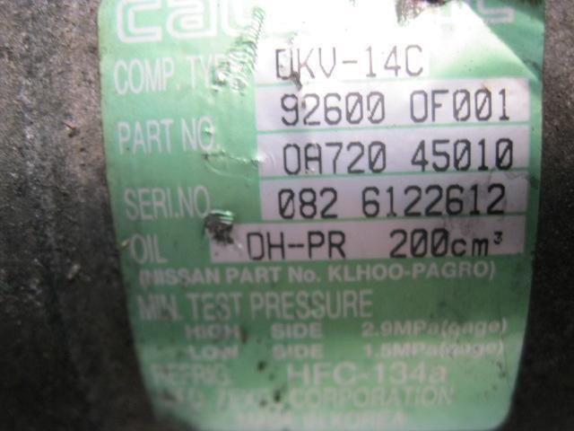 Compressor de aparelho de ar condicionado 926000F001 NISSAN