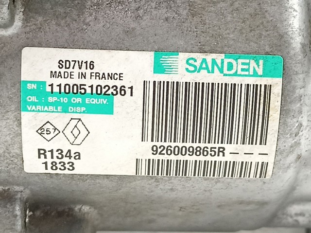 Compressor de aparelho de ar condicionado 926009865R NISSAN