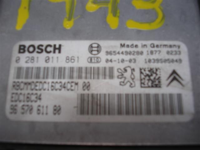 Módulo de direção (Centralina eletrônica) de motor 9657061180 PEUGEOT