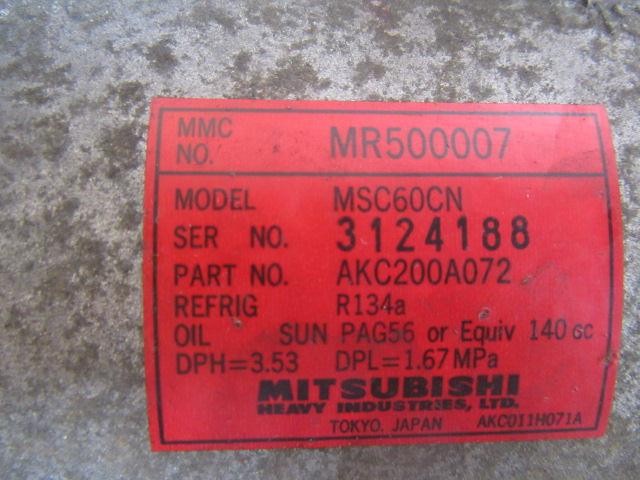 Compressor de aparelho de ar condicionado AKC200A072 MITSUBISHI