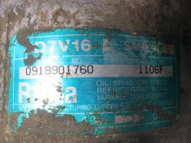 Compressor de aparelho de ar condicionado SD7V161106F PEUGEOT