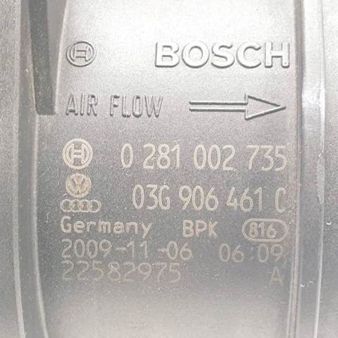 Sensor de fluxo (consumo) de ar, medidor de consumo M.A.F. - (Mass Airflow) 03G906461C VAG