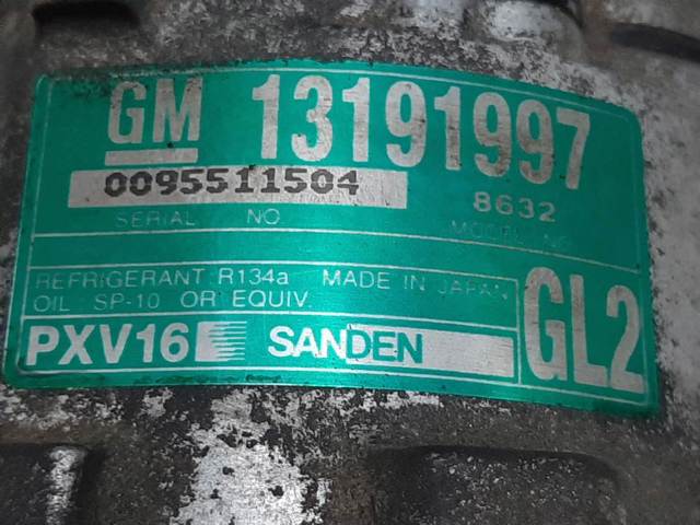Compressor de aparelho de ar condicionado 13191997 OPEL