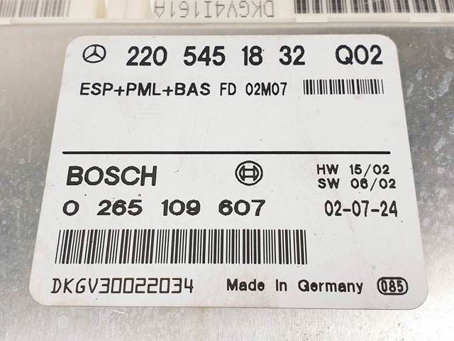 Unidade de controlo ESP 2205451832 MERCEDES