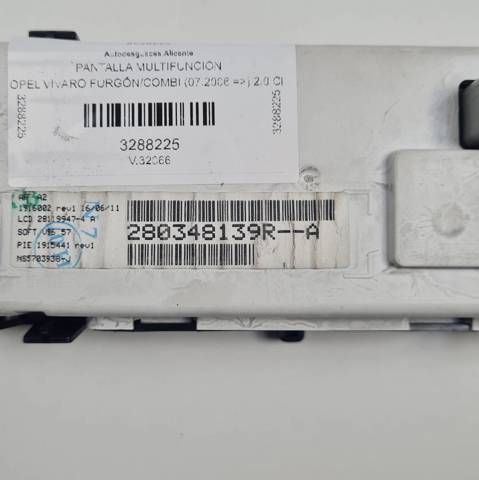 Mostrador multifuncional 280348139R OPEL