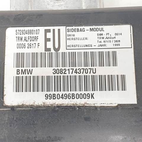 Cinto de segurança (AIRBAG) da porta dianteira esquerda 30821743707U BMW