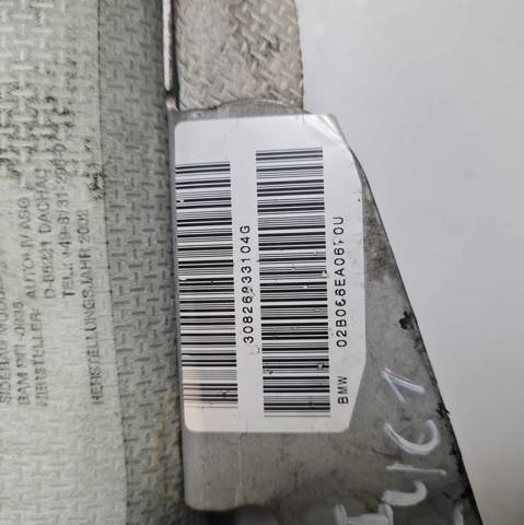 Cinto de segurança (AIRBAG) da porta dianteira esquerda 30826833104G BMW