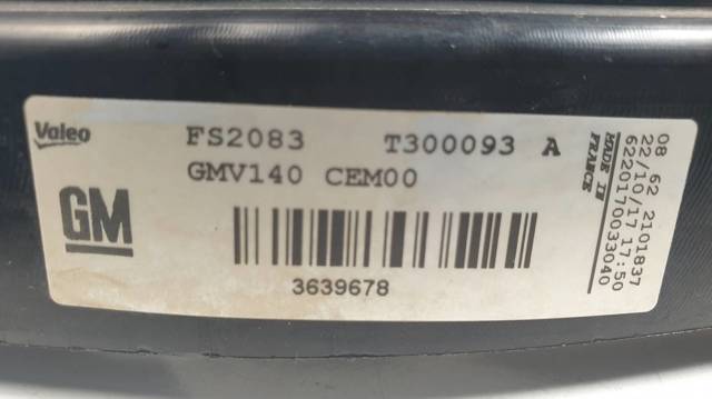 Difusor do radiador de esfriamento, montado com motor e roda de aletas 3639678 PEUGEOT