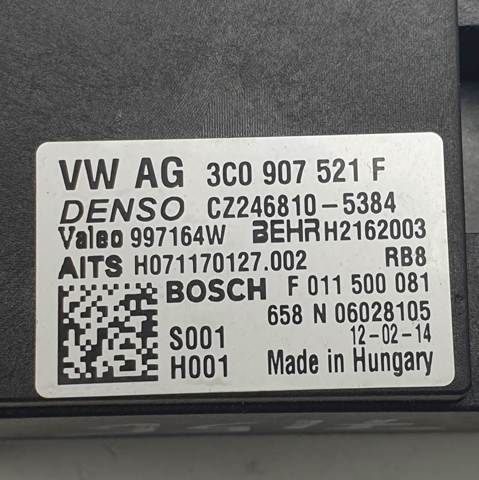 Resistor (resistência) de ventilador de forno (de aquecedor de salão) 3C0907521F VAG