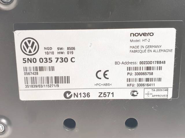 Unidade de controlo multimídia 5N0035730C VAG