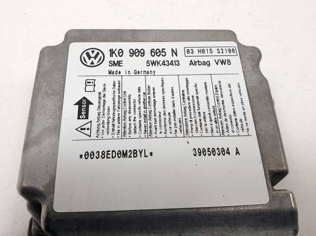 Módulo processador de controlo da bolsa de ar (Centralina eletrônica AIRBAG) 5WK43413 VAG