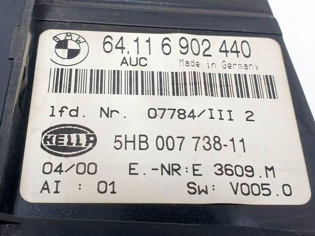 Unidade de controlo dos modos de aquecimento/condicionamento 64116902440 BMW