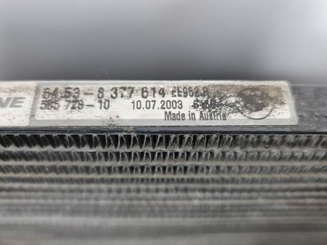 Radiador de aparelho de ar condicionado 64538377614 BMW