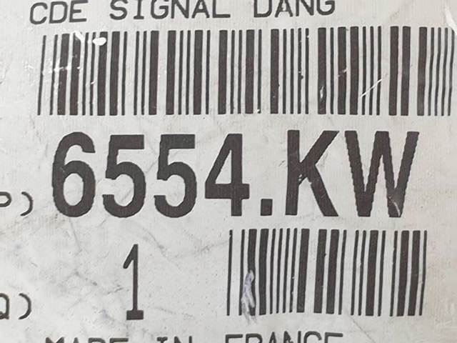 Botão de ativação do sinal de emergência 6554KW PEUGEOT