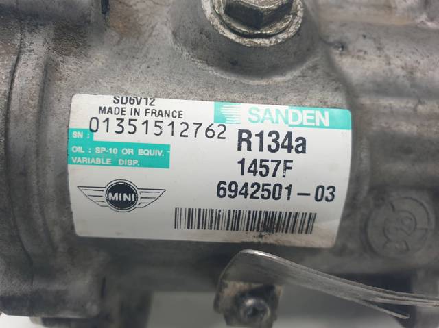 Compressor de aparelho de ar condicionado 694250103 BMW