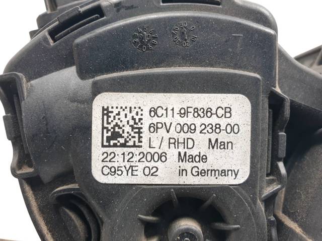 Pedal de gás (de acelerador) 6C119F836CB FORD