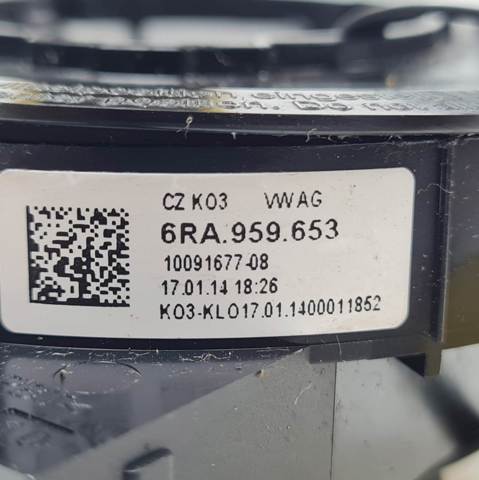Anel AIRBAG de contato, cabo plano do volante 6RA959653 VAG