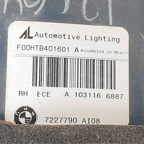Lanterna traseira direita externa 7227790 BMW