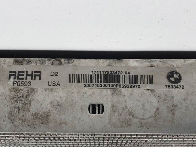 Radiador de esfriamento de motor 7533472 BMW